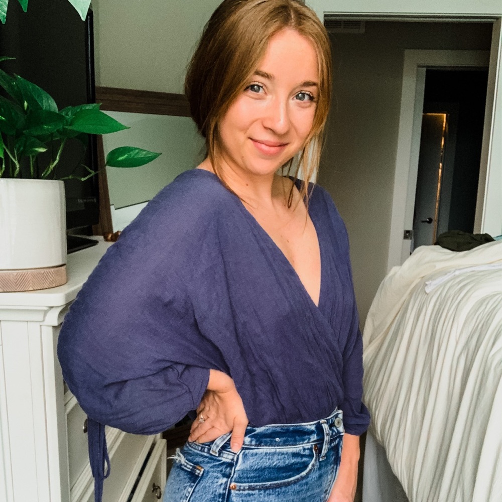 Wrap top bodysuit
